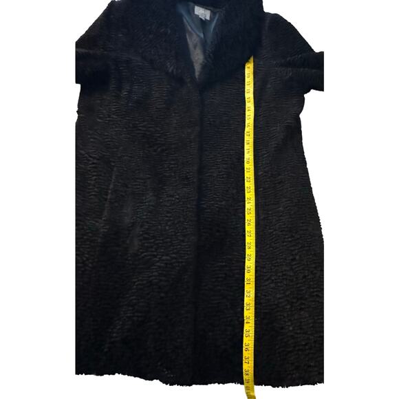 J. Jill Black Boucle Velvet Faux Fur Coat - XL - Picture 11 of 12
